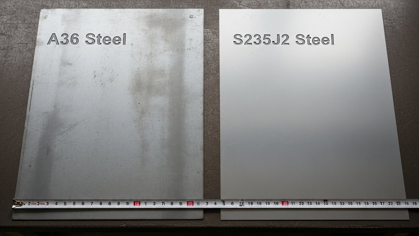 A36 ve S235J2 çeliklerinin kimyasal bileşim karşılaştırması