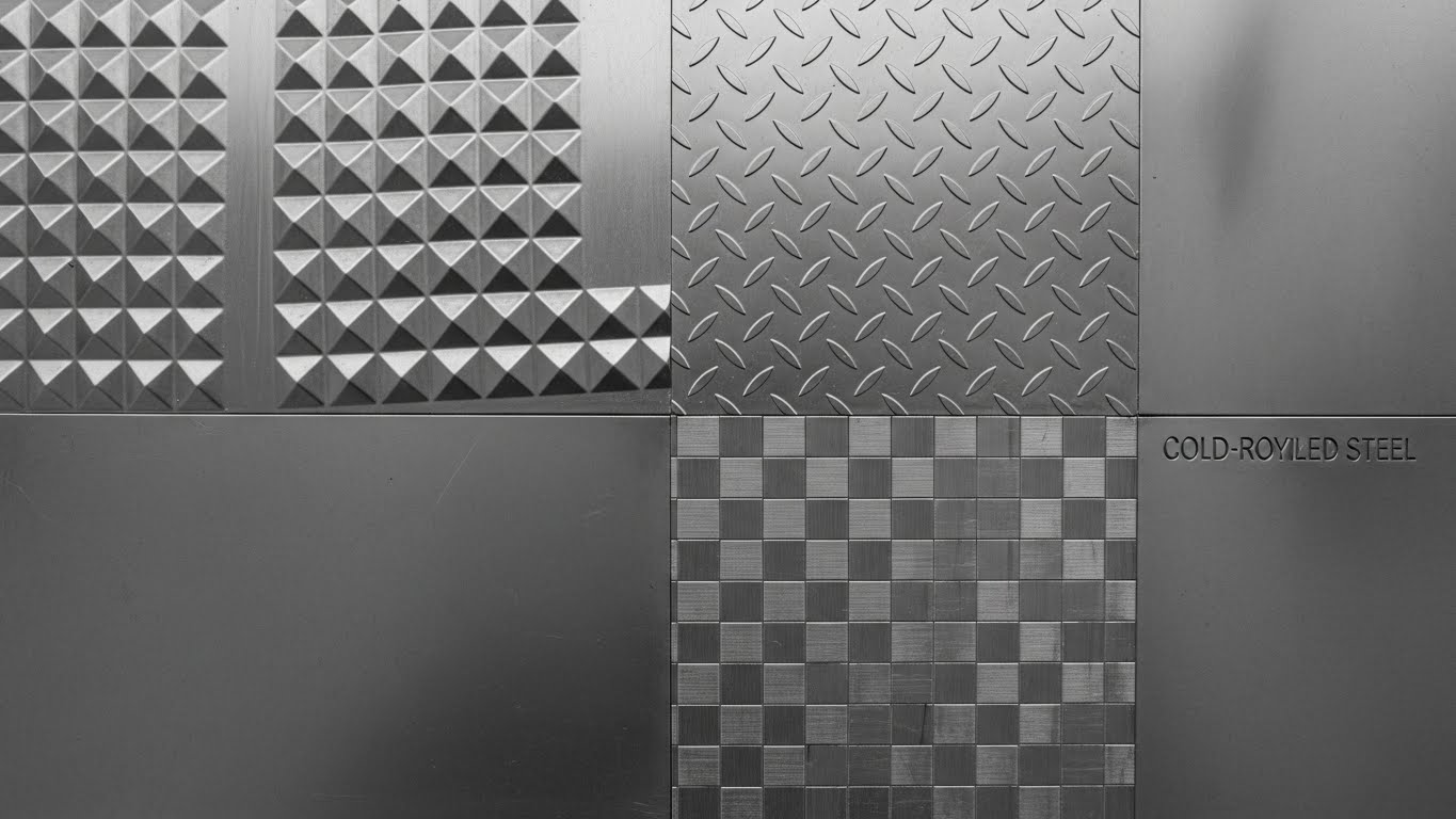 Farklı desenlere sahip baskılı sac levhalar