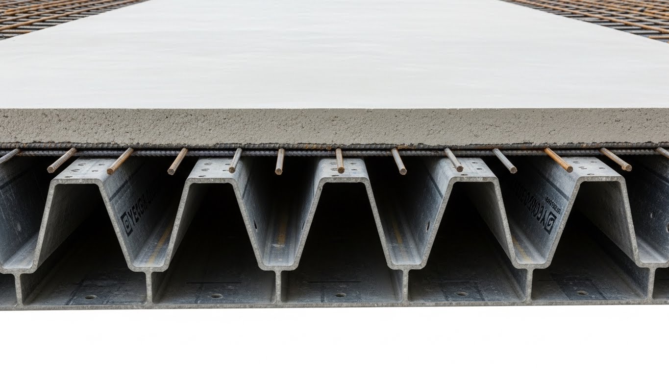 Beton altı trapez sac taşıma kapasitesi grafiği