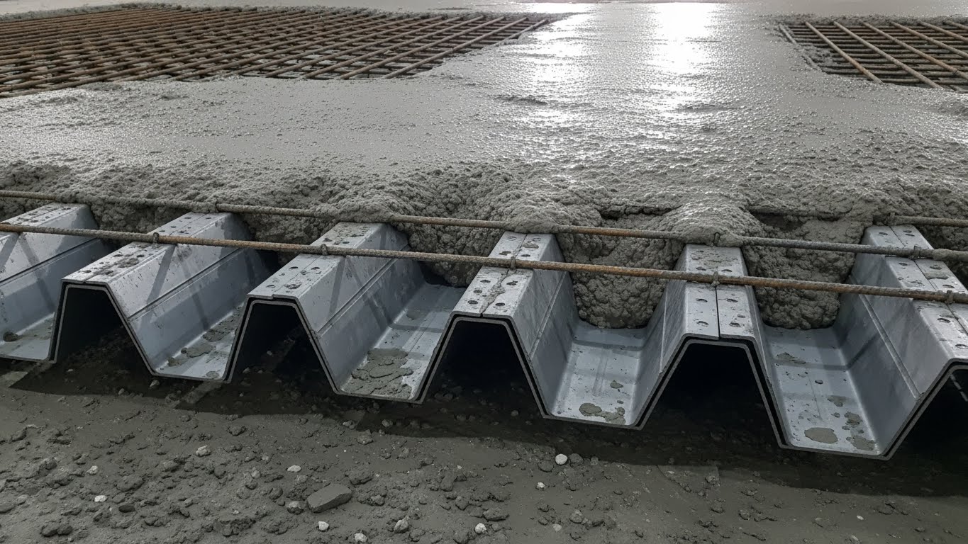 75/750 Beton Altı Trapez Sacın Şantiye Görünümü