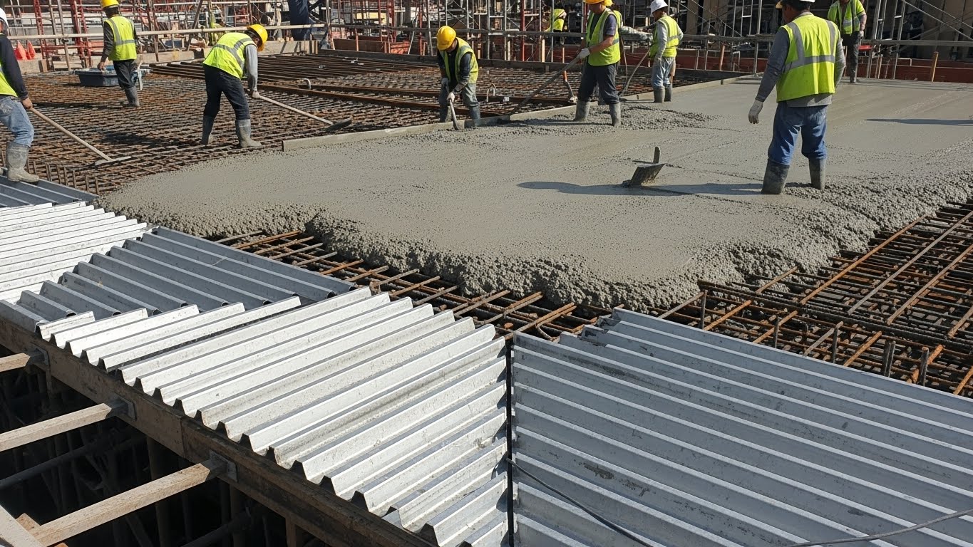 Hafif Beton Altı Trapez Sac Yapısı