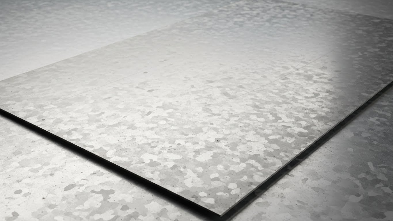 Paslanmış ve sağlam galvaniz sac örneği