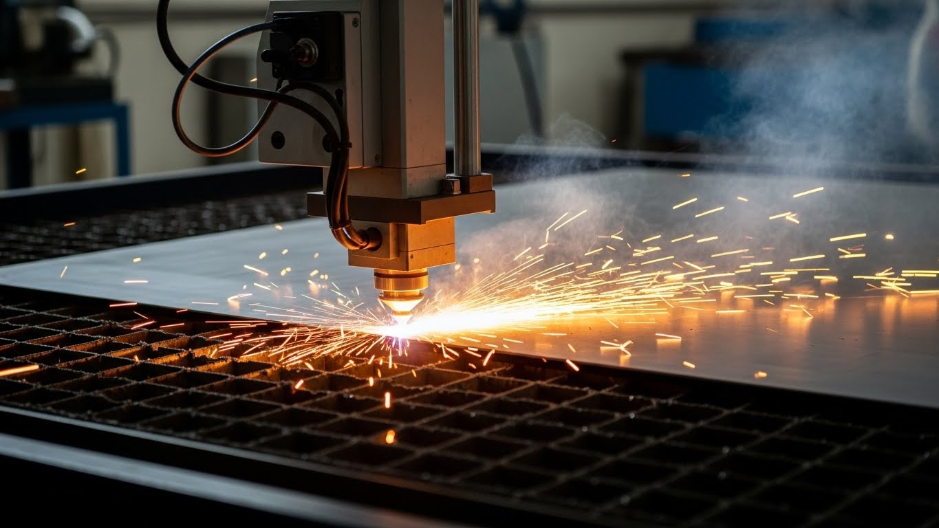 Lazer Kesim Çalışma Prensibi Şeması