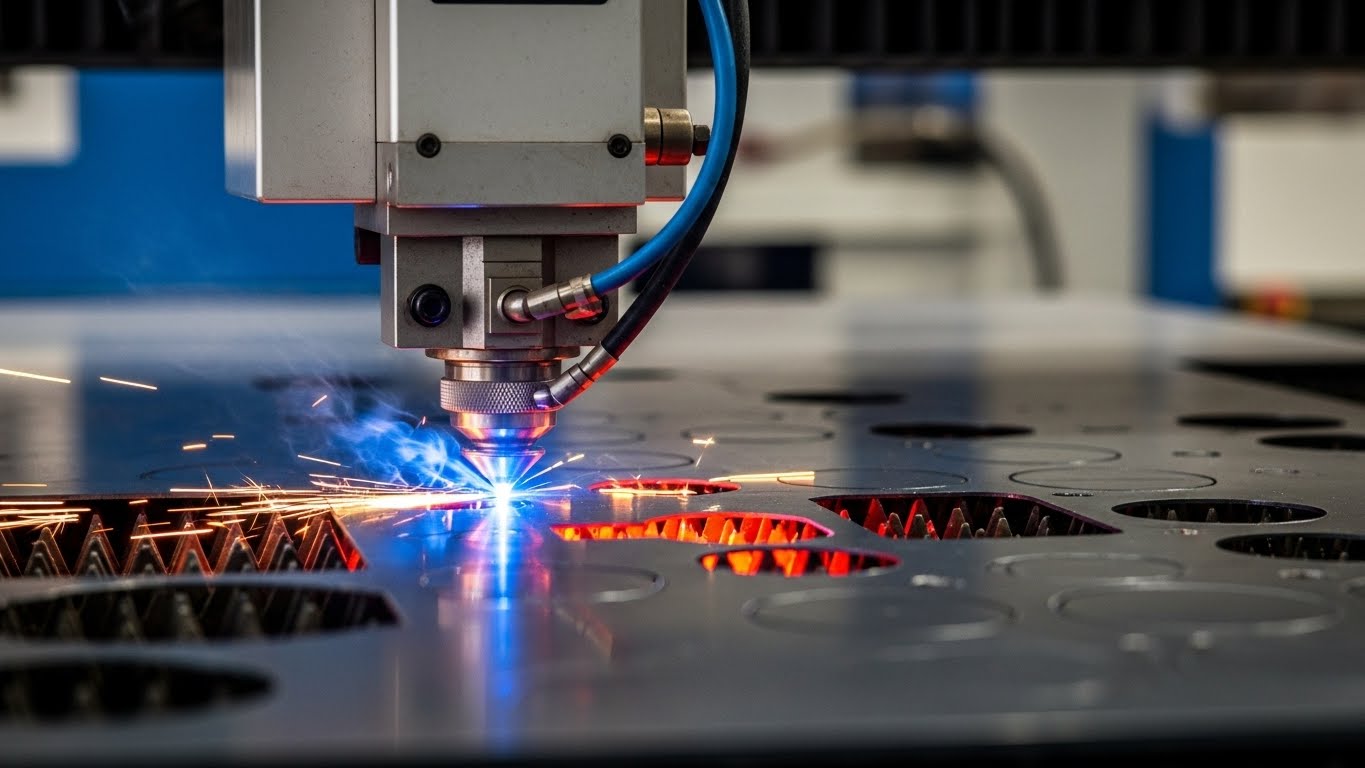 Metal Lazer Kesim Makinesi Detay Görünümü