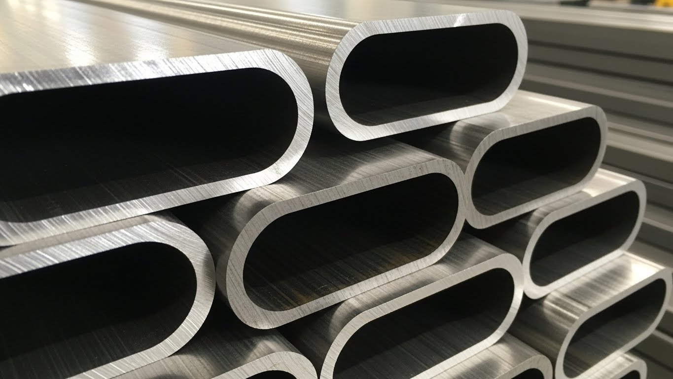 Farklı Açılardan Oval Çelik Profil Görünümü