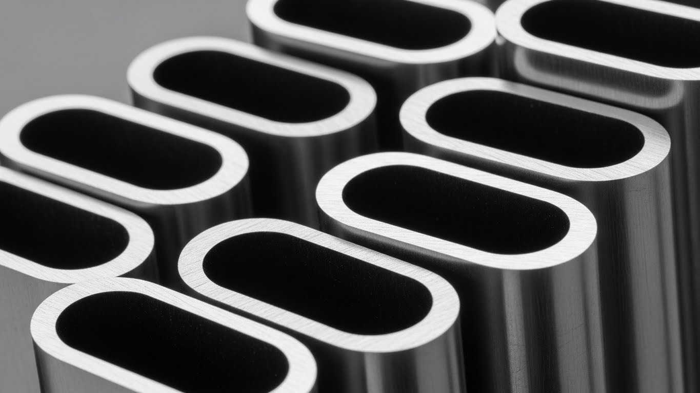 Metal Stok Alanında Oval Çelik Profiller