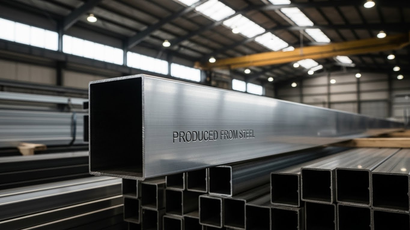 Paslanmaz kutu profilin kare ve dikdörtgen ebatlarının gösterimi