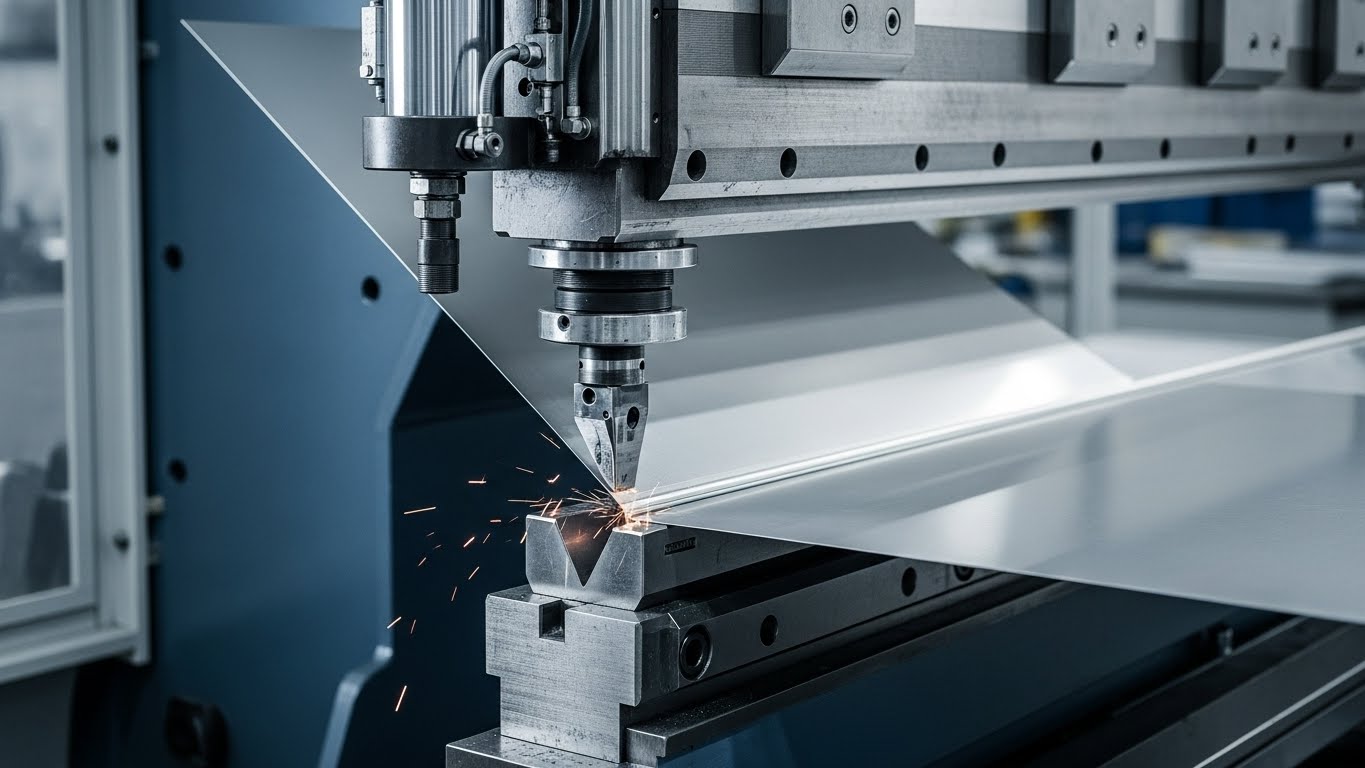 Çeşitli sac büküm parçalarının yan yana dizilimi