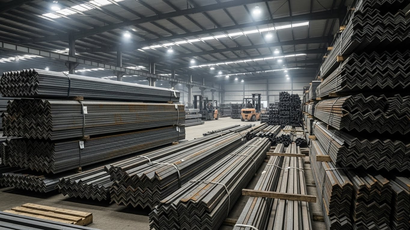 ST52 Köşebent Profili ve Stok Alanı